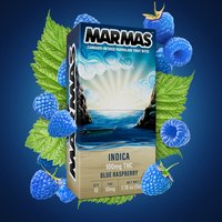 marmas edibles – blue raspberry indica cbd 4:1